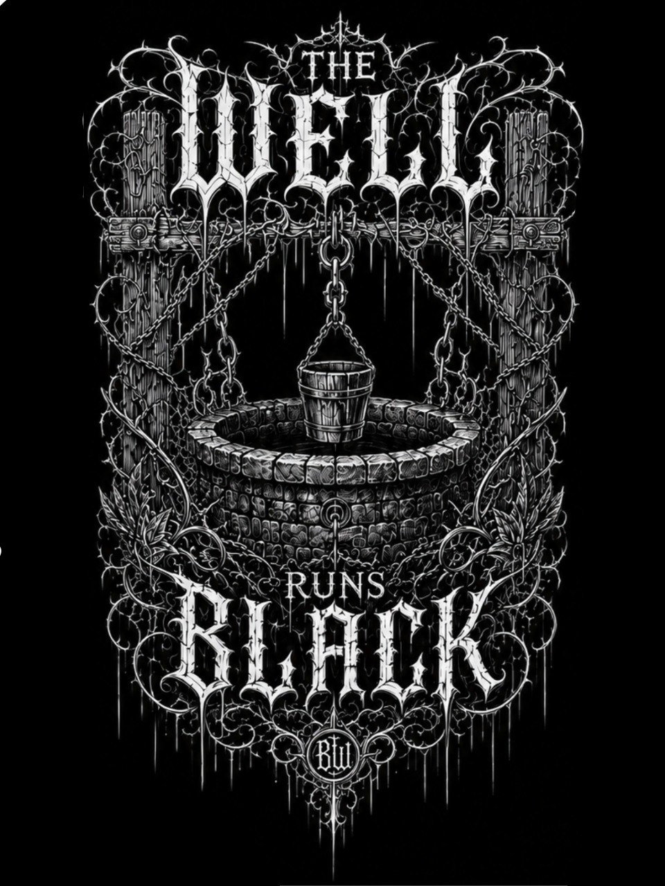 The Well Runs Black artwork for The Blood Line merch drop